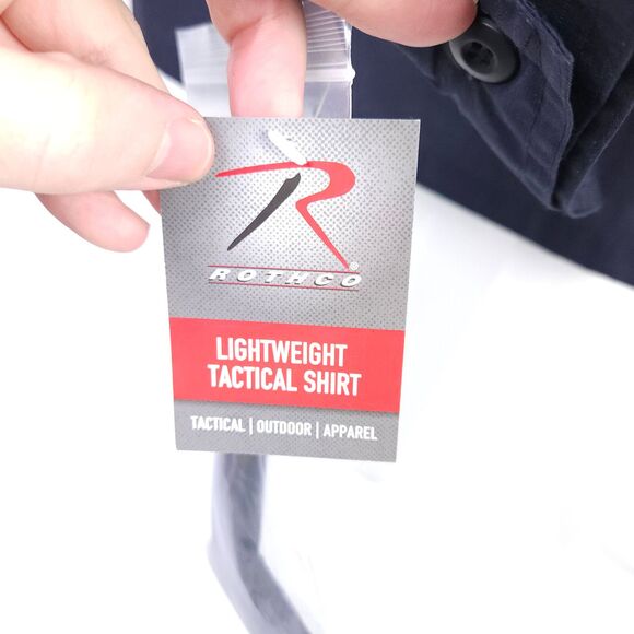 NWT Rothco Mens Medium Navy Lightweight Button Down Uniform Tactical Shirt - Picture 4 of 12